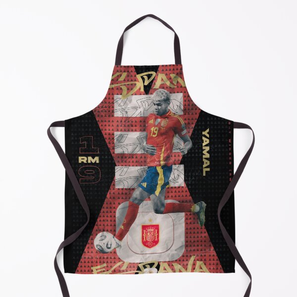 Item preview, Lamine Yamal #19 - España Red Jersey Industrial Graphic Art designed and sold by Shopunte.