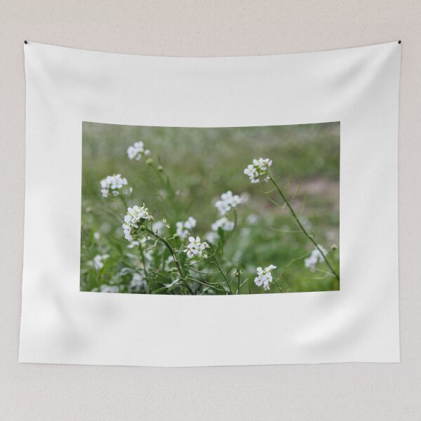 Item preview, White Wildflowers Close-Up In Green Field On Spring Meadow With Soft Focus Background designed and sold by Nmallia.