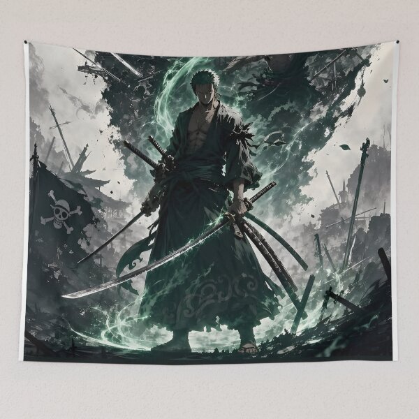 Item preview, Roronoa Zoro – Three Sword Style Legendary Swordsman designed and sold by Dyan4.