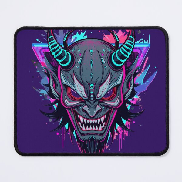 Item preview, Oni Demon - Neon Cyberpunk Spirit Warrior designed and sold by kummo-0319.