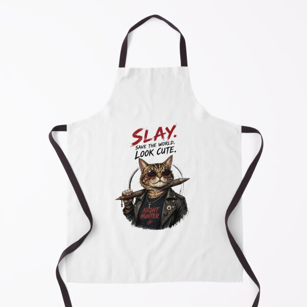 Item preview, Night Hunter Cat Warrior – Funny Cool Cat Graphic T-Shirt Design designed and sold by Newthingzy.