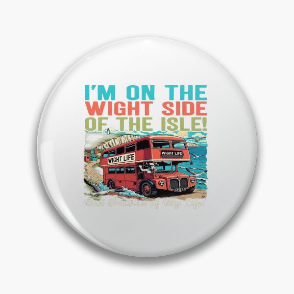 Item preview, Funny Isle of Wight Travel Shirt – “I’m On The Wight Side of the Isle” Vintage Bus Coastal Design | UK Travel Humor Graphic Tee designed and sold by Sushikidsntod.