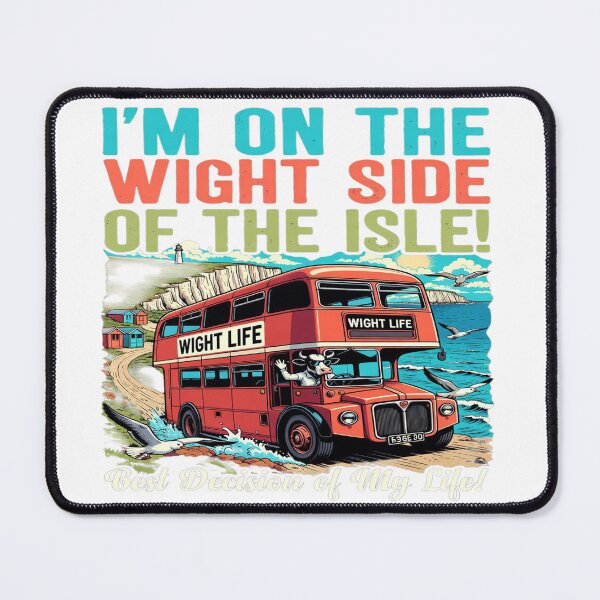 Item preview, Funny Isle of Wight Travel Shirt – “I’m On The Wight Side of the Isle” Vintage Bus Coastal Design | UK Travel Humor Graphic Tee designed and sold by Sushikidsntod.