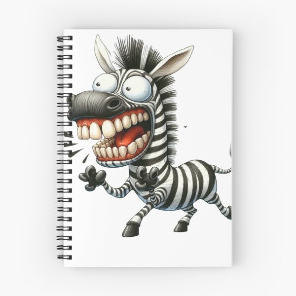 Item preview, Hilarious Exaggerated Zebra Cartoon Illustration designed and sold by LunaPixelStudio.