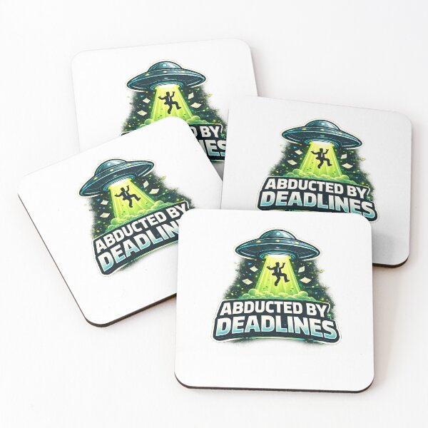 Item preview, Abducted By Deadlines Funny UFO Office Worker Design designed and sold by PatiImagination.