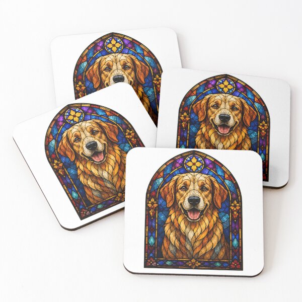 Item preview, Golden Retriever Stained Glass Art designed and sold by PMDesignStudio.
