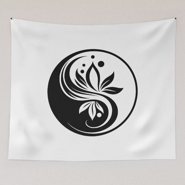 Item preview,  Yin Yang with Lotus Flowers designed and sold by jkrphoto.
