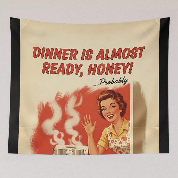 Item preview, Dinner Is Ready (probably) Vintage Retro Mom Joke designed and sold by Retro-Anime9.