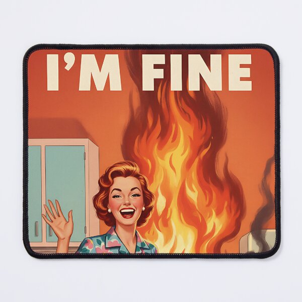 Item preview, I'm Fine (Not Really) Vintage Retro Mom Joke designed and sold by Retro-Anime9.