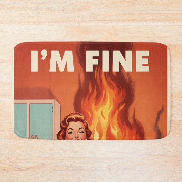 Item preview, I'm Fine (Not Really) Vintage Retro Mom Joke designed and sold by Retro-Anime9.