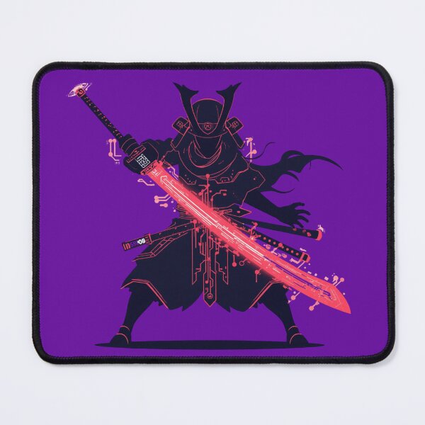 Item preview, Cyber Samurai Neon Blade - Japanese Futuristic Warrior designed and sold by kummo-0319.