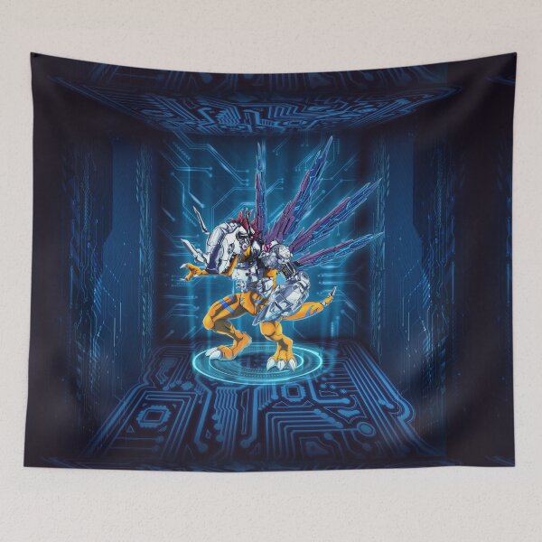 Item preview, Metalgreymon Digimon Retro Illustration Anime Poster designed and sold by rabardock.