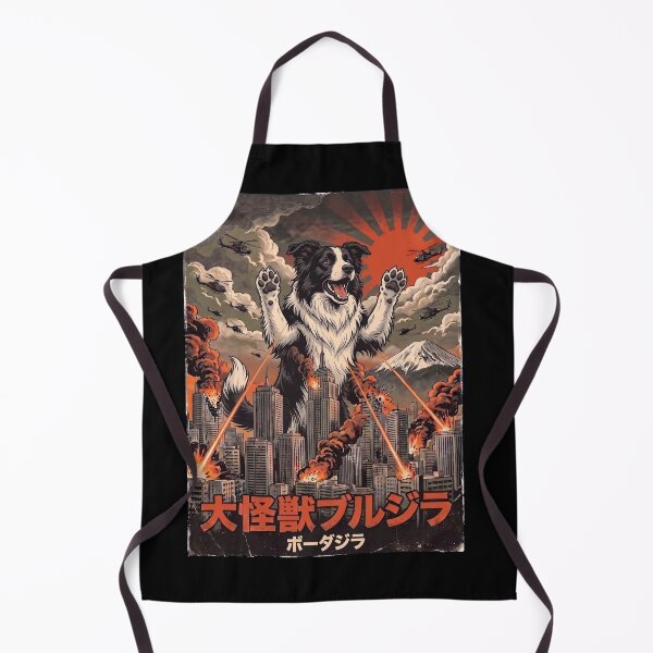 Item preview, Border Collie Dogzilla Japanese Fuji Art Dog Owner designed and sold by DoodleTortle.