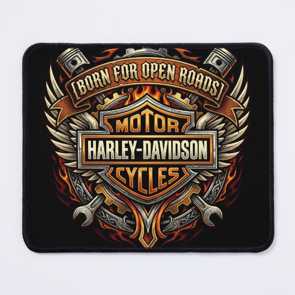 Item preview, Harley Davidson Born For Open Roads Dark Biker Aesthetic Graphic designed and sold by enzoade.