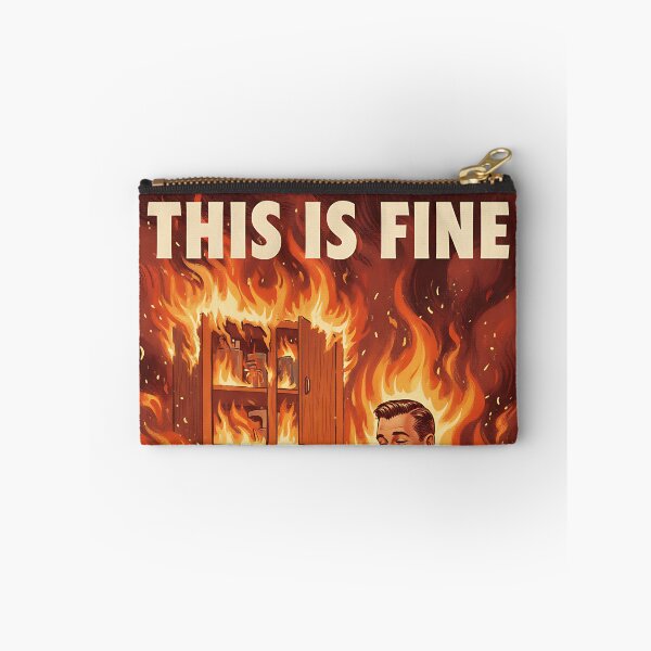 Item preview, This is Fine (Not Really) Vintage Retro Dad Joke designed and sold by Retro-Anime9.