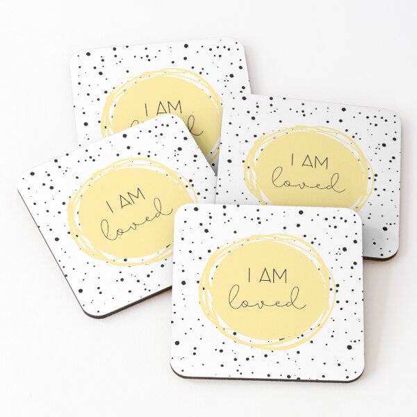 Item preview, I Am Loved -  Minimal Self Love Affirmation Print designed and sold by SunnyBunnyWorks.