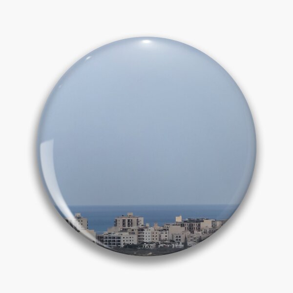 Item preview, Mediterranean Coastal Town Skyline Along Calm Blue Sea With Rocky Shoreline designed and sold by Nmallia.