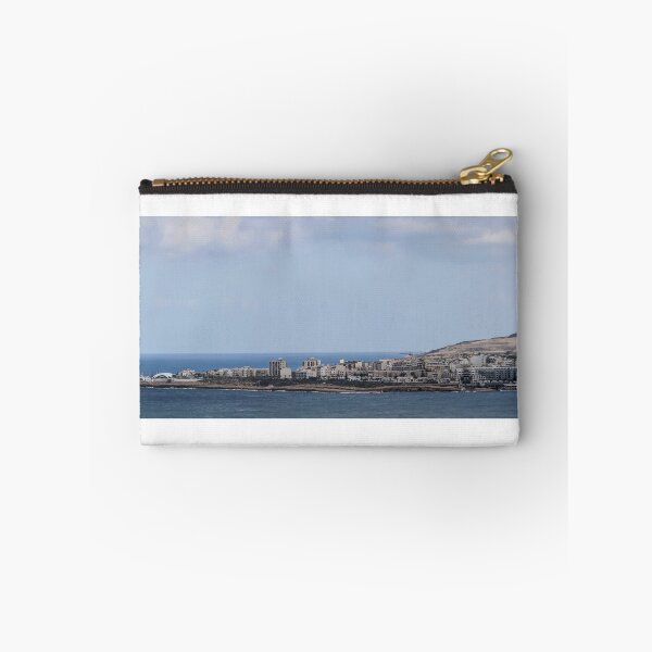 Item preview, Mediterranean Coastal Town Skyline Along Calm Blue Sea With Rocky Shoreline designed and sold by Nmallia.