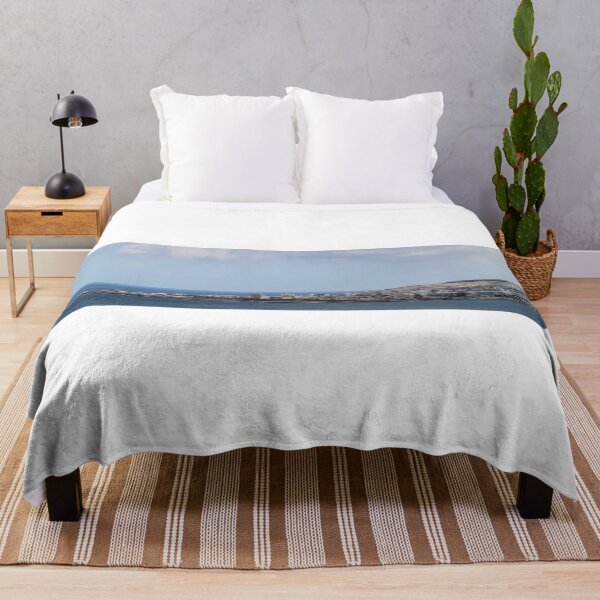 Item preview, Mediterranean Coastal Town Skyline Along Calm Blue Sea With Rocky Shoreline designed and sold by Nmallia.