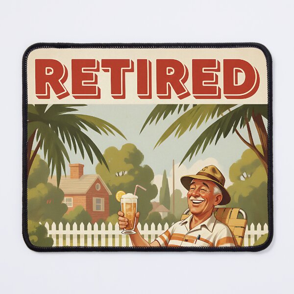 Item preview, I'm retired Not My Problem Anymore Vintage Retro Joke designed and sold by Retro-Anime9.