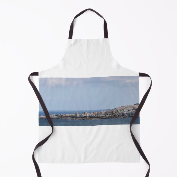 Item preview, Mediterranean Coastal Town Skyline Along Calm Blue Sea With Rocky Shoreline designed and sold by Nmallia.