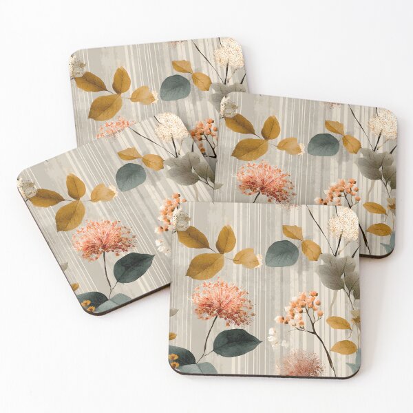 Item preview, Soft Romantic Abstract Botanical Organic Pattern designed and sold by GrinGalore.