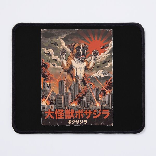 Item preview, Boxer Dog Dogzilla Japanese Fuji Art Dog Owner designed and sold by DoodleTortle.