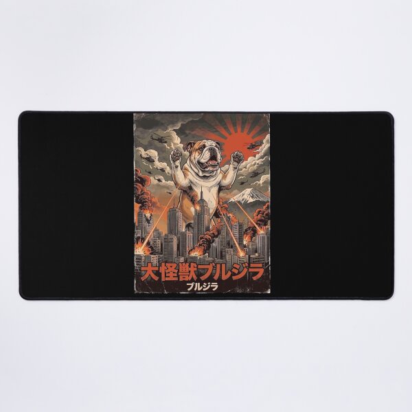 Item preview, Bulldog Dogzilla Japanese Fuji Art Dog Owner designed and sold by DoodleTortle.