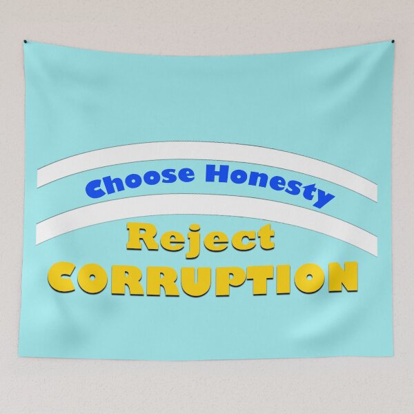Item preview, Corruption Harms All – Bold Public Awareness Statement designed and sold by annenambiro.
