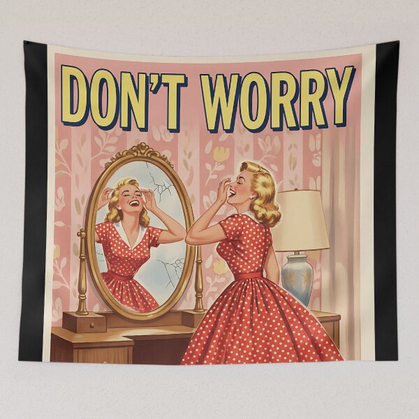 Item preview, Don't Worry Be Ugly Vintage Retro Mom Joke designed and sold by Retro-Anime9.