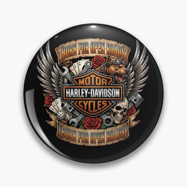 Item preview, Harley Davidson Born For Open Roads Heavy Twin Engine Design designed and sold by enzoade.