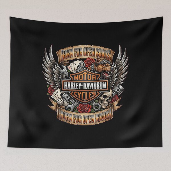 Item preview, Harley Davidson Born For Open Roads Heavy Twin Engine Design designed and sold by enzoade.