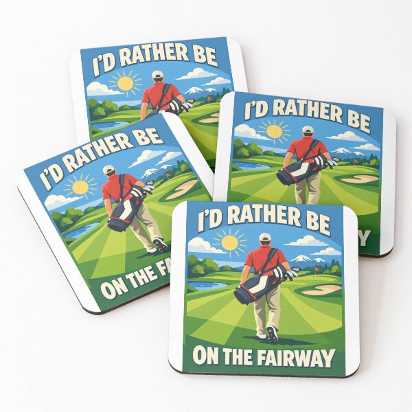 Item preview,  I'd Rather Be On The Fairway Flat Vector Golf Sunny Day Gift For Golf Lover designed and sold by Print Loft.