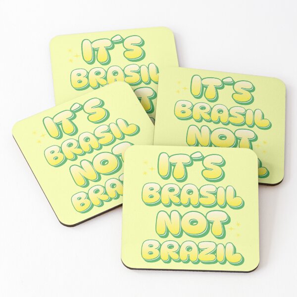 Item preview, It’s Brasil Not Brazil Retro Typography Design designed and sold by PrintandJoy.