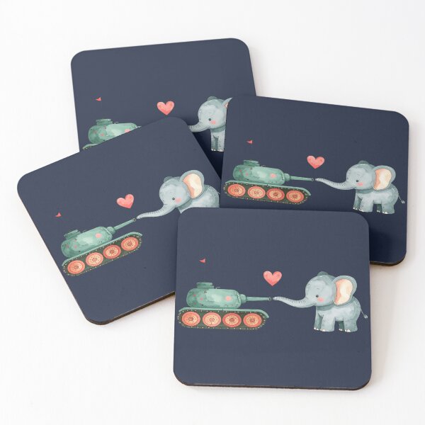 Item preview, Love instead of war, tanks and elephants designed and sold by LiskoDesign.