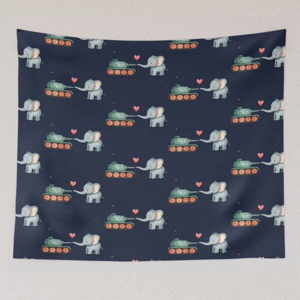 Item preview, Love instead of war, tanks and elephants designed and sold by LiskoDesign.