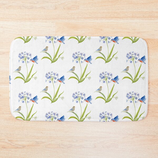 Item preview, African Lily with Bluebird Mother and Baby Watercolor designed and sold by daphsam.