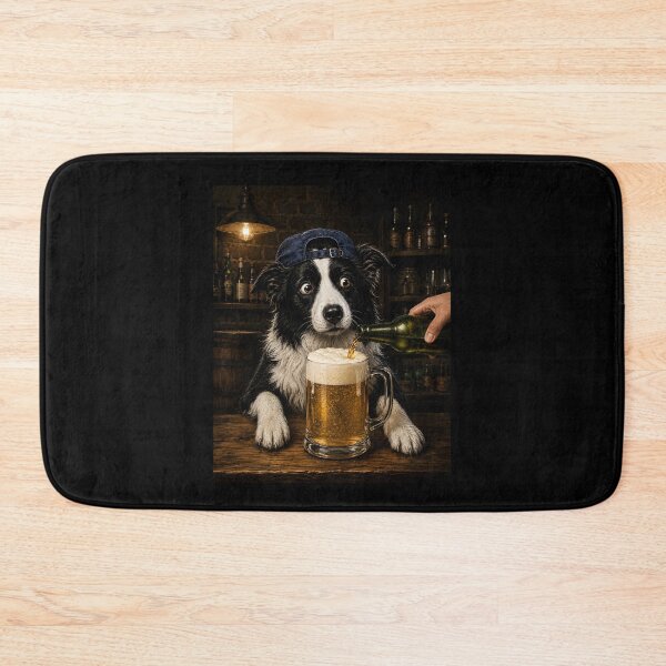 Item preview, Border Collie Drinking Beer designed and sold by zoes-ink.
