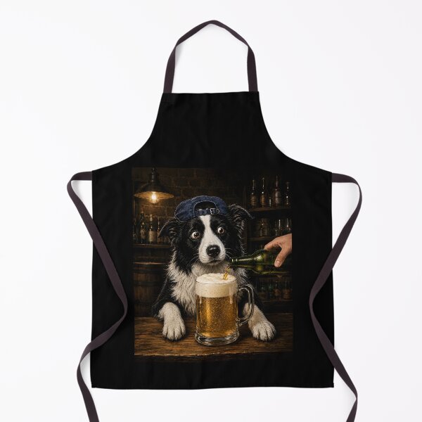 Item preview, Border Collie Drinking Beer designed and sold by zoes-ink.