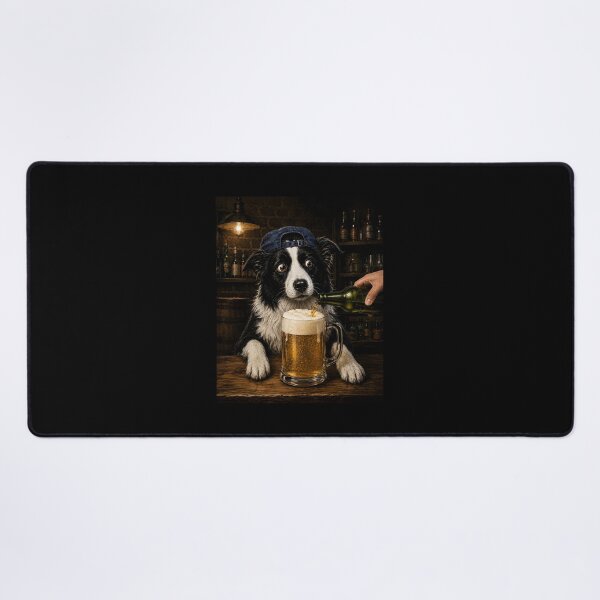 Item preview, Border Collie Drinking Beer designed and sold by zoes-ink.