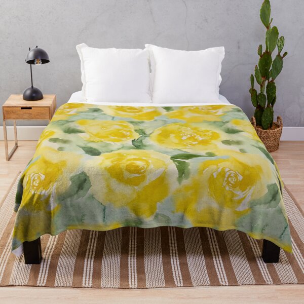 Item preview, Sunny Yellow Floral Botanical Art Pattern  designed and sold by Thewissal.