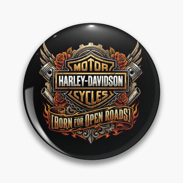 Item preview, Harley Davidson Born For Open Roads Wild Freedom Rider Artwork designed and sold by enzoade.
