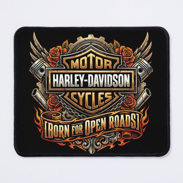 Item preview, Harley Davidson Born For Open Roads Wild Freedom Rider Artwork designed and sold by enzoade.