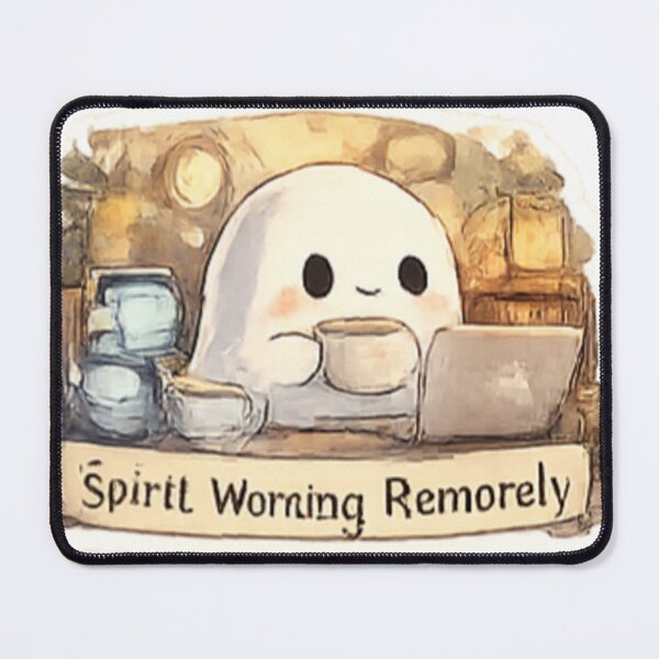 Item preview, Spirit Working Remotely Cute Ghost designed and sold by GUINewAlex.