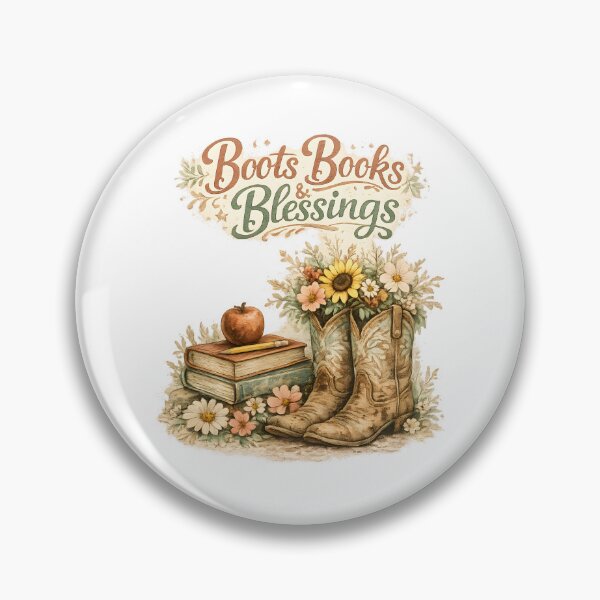 Item preview, Boots Books & Blessings Rustic Country Reading Charm designed and sold by Chic_Clip_Craft.