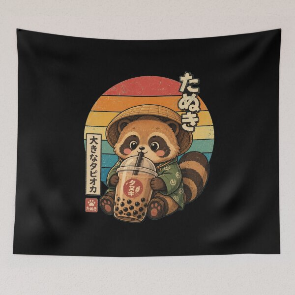 Item preview, Bubble Tea Tanuki designed and sold by Alpacatata.