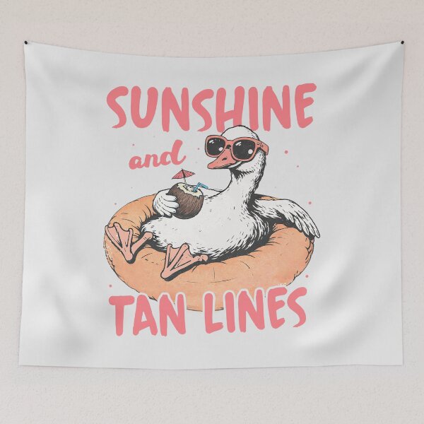 Item preview, Sunshine and Tan Lines – Cute Summer Goose Illustration designed and sold by AngryToro.