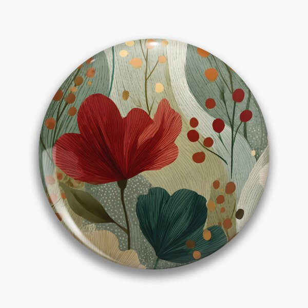 Item preview, Romantic Abstract Whimsical Organic Cororful Floral Painting Pattern designed and sold by GrinGalore.