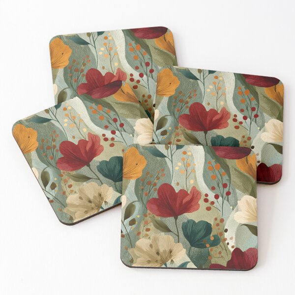 Item preview, Romantic Abstract Whimsical Organic Cororful Floral Painting Pattern designed and sold by GrinGalore.