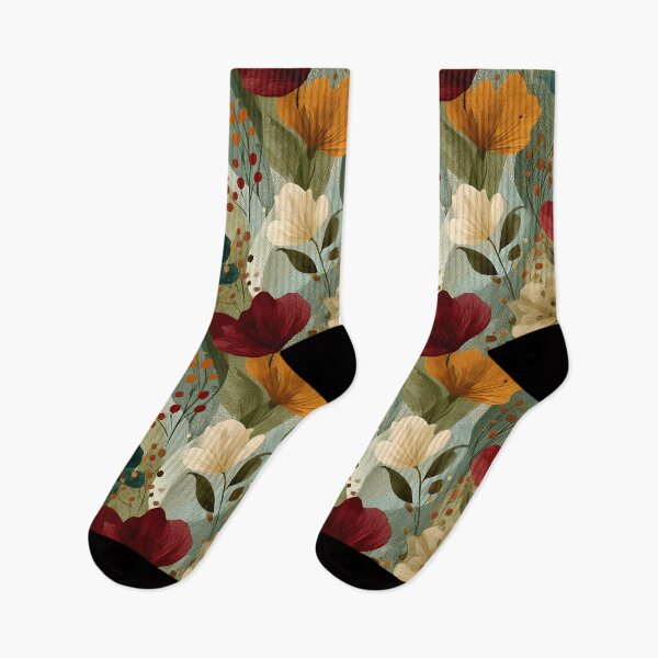Item preview, Romantic Abstract Whimsical Organic Cororful Floral Painting Pattern designed and sold by GrinGalore.
